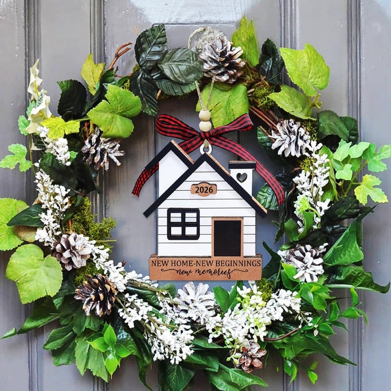 JUNQIU US New Home Ornament 2026- Housewarming Gifts New Home, New House New Beginning, House Warming Gift for Women, Couple, homeowners, New Home Gift Ideas - First Home Christmas Ornament 2026 - Image 4